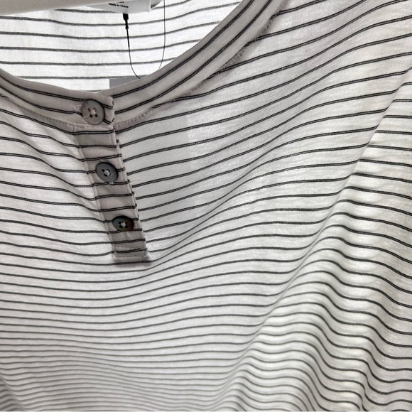 Lunya Striped Short Sleeve Cool Top/Blouse - Picture 5 of 9